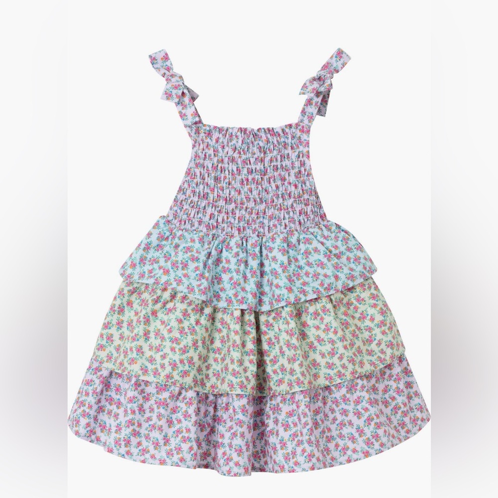 Andy & Evan Kids Tiered Floral Print Dress 6